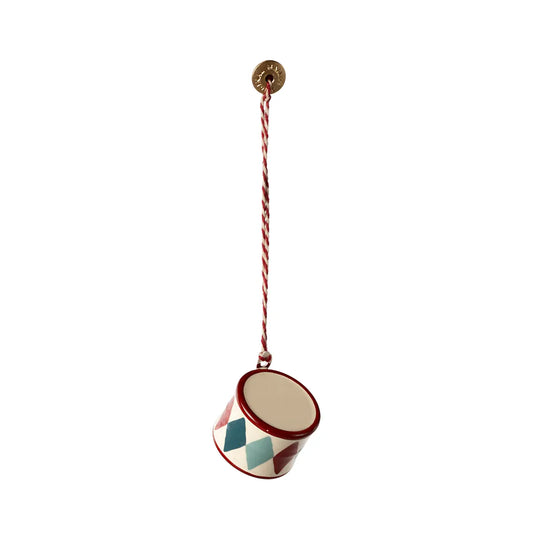 Small drum ornament - Classic red