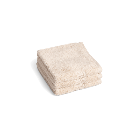 Set 3 terry wash cloth / mini toallas - Sand