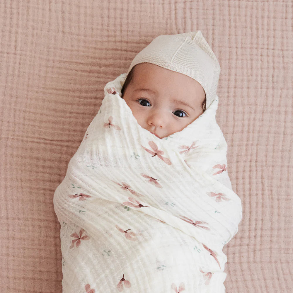 Swaddle GOTS - Windflower creme