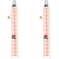 Pack de 2 Porta Chupetes - Powder pink check