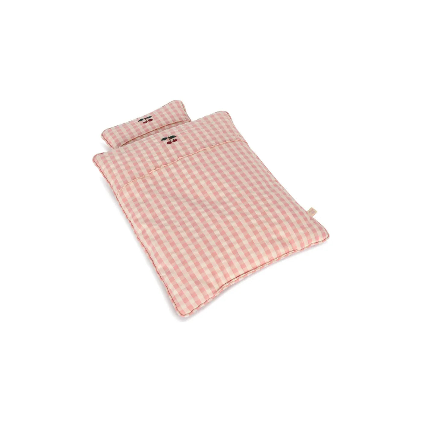 Ropa de Cama para Muñecas - Powder pink check